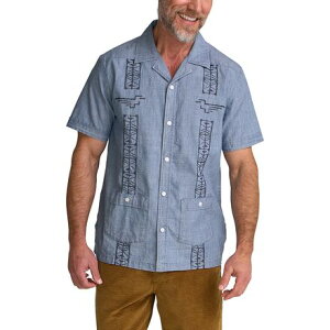 (���) �n�E���[�u���U�[�Y �����Y �O�@�W���x�[�� �V���c - �����Y Howler Brothers men Guayabera Shirt - Men's Pictographs/Washed Indigo Chambray