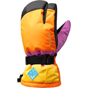 (���) �w�X�g�� �L�b�Y �K���g���b�g �V�[�]�[�� �W���j�A 3-�t�B���K�[ �O���[�u - �L�b�Y Hestra kids Gauntlet CZone Junior 3-Finger Glove - Kids' Orange Multi