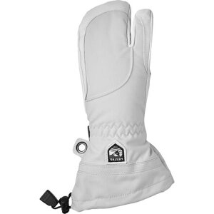 (���) �w�X�g�� ���f�B�[�X �w�� 3-�t�B���K�[ �O���[�u - �E�B�����Y Hestra women Heli 3-Finger Glove - Women's Pale Grey/Off White