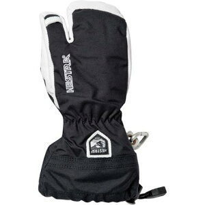 (���) �w�X�g�� �L�b�Y �w�� �X�L�[ �W���j�A 3-�t�B���K�[ �O���[�u - �L�b�Y Hestra kids Heli Ski Junior 3-Finger Glove - Kids' Black