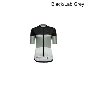 (���) �S�A�E�F�A ���f�B�[�X �X�s���b�g �X�g���C�v �W���[�W - �E�B�����Y GOREWEAR women Spirit Stripes Jersey - Women's Black/Lab Grey