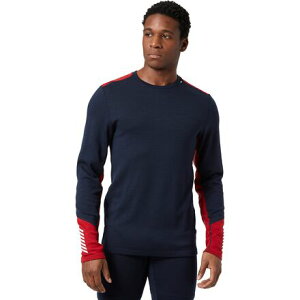 (���) �w���[�n���Z�� �����Y ���t�@ �����m �~�b�h�E�G�C�g �N���[ �g�b�v - �����Y Helly Hansen men Lifa Merino Midweight Crew Top - Men's Navy3