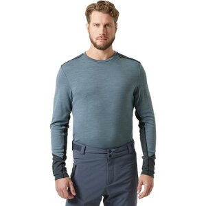 (���) �w���[�n���Z�� �����Y ���t�@ �����m �~�b�h�E�G�C�g �N���[ �g�b�v - �����Y Helly Hansen men Lifa Merino Midweight Crew Top - Men's Washed Navy