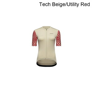(���) �S�A�E�F�A ���f�B�[�X �I�v�e�B�J�� �W���[�W - �E�B�����Y GOREWEAR women SWIFTRIDE Optical Jersey - Women's Tech Beige/Utility Red