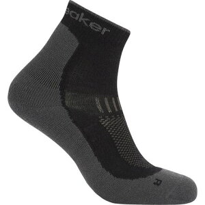 (���) �A�C�X�u���C�J�[ �����Y �����m �n�C�N+ ���C�g �~�j �\�b�N - �����Y Icebreaker men Merino Hike+ Light Mini Sock - Men's Black/Obsidian