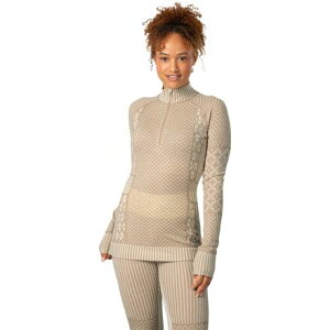 (���) �J���g�� ���f�B�[�X �X���b�J�[ 1/2-�W�b�v �g�b�v - �E�B�����Y Kari Traa women Smekker 1/2-Zip Top - Women's Mocha