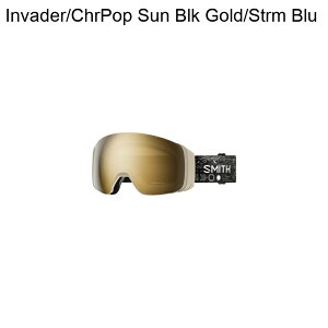 (���) �X�~�X 4D �}�O �N���}�|�b�v �S�[�O���Y Smith 4D MAG ChromaPop Goggles Chalk Space Invader/ChrPop Sun Blk Gold/Strm Blu