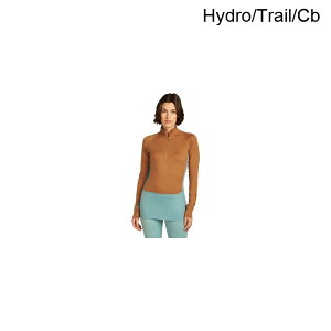 (���) �A�C�X�u���C�J�[ ���f�B�[�X �����m 200 �]�[���j�b�g �����O-�X���[�u 1/2-�W�b�v �g�b�v - �E�B�����Y Icebreaker women Merino 200 ZoneKnit Long-Sleeve 1/2-Zip Top - Women's Hydro/Trail/Cb