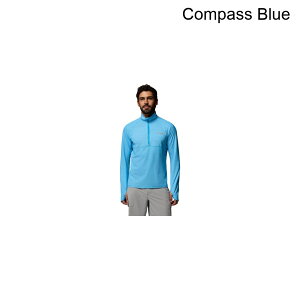 (���) �R�����r�A �����Y �T�~�b�g �o���[ �����O-�X���[�u 1/2-�W�b�v �g�b�v - �����Y Columbia men Summit Valley Long-Sleeve 1/2-Zip Top - Men's Compass Blue