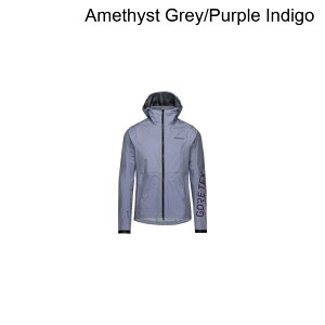(���) �S�A�E�F�A �����Y ���v�� �S�A-�e�b�N�X ���S �t�[�f�b�g �W���P�b�g - �����Y GOREWEAR men Lupra GORE-TEX Logo Hooded Jacket - Men's Amethyst Grey/Purple Indigo