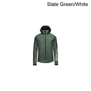 (���) �S�A�E�F�A �����Y ���v�� �S�A-�e�b�N�X ���S �t�[�f�b�g �W���P�b�g - �����Y GOREWEAR men Lupra GORE-TEX Logo Hooded Jacket - Men's Slate Green/White