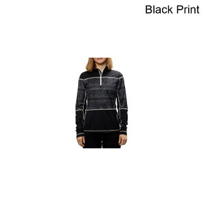 (���) �X�E�B�b�N�X ���f�B�[�X �e�B�X�^ 1/2-�W�b�v �g�b�v - �E�B�����Y Swix women Tista 1/2-Zip Top - Women's Black Print