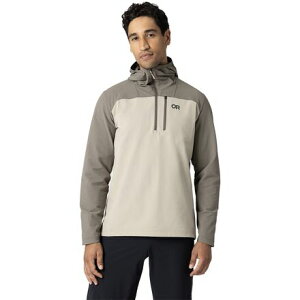 (���) �A�E�g�h�A ���T�[�` �����Y �t���[�z�C�[�� 1/2-�W�b�v �u�[�f�B - �����Y Outdoor Research men Freewheel 1/2-Zip Hoodie - Men's Pro Khaki/Gravel