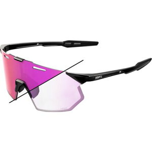 (���) 100% �n�C�p�[�N���t�g SQ �T���O���X 100% Hypercraft SQ Sunglasses Gloss Black/Photochromic Purple Mirror Lens