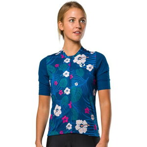(���) �p�[���C�Y�~ ���f�B�[�X �A�^�b�N �V���[�g�X���[�u �W���[�W - �E�B�����Y PEARL iZUMi women Attack Short-Sleeve Jersey - Women's Twilight Tropical