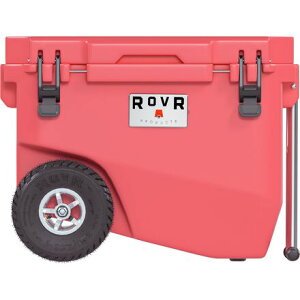 (���) ���[�o�[ ���[���[ �z�C�[���h �N�[���[ + �g�E �n���h�� RovR RollR 60qt Wheeled Cooler + Tow Handle Coral