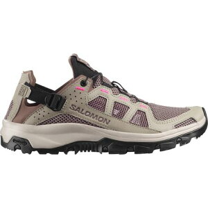 (���) �T������ ���f�B�[�X �e�J���s�r�A�� 5 �E�H�[�^�[ �V���[�Y - �E�B�����Y Salomon women Techamphibian 5 Water Shoe - Women's Silver Sage/Iron/Knockout Pink