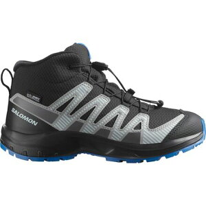 (���) �T������ �L�b�Y �C�N�T �v�� V8 �~�b�h Wp �V���[�Y - �L�b�Y Salomon kids XA Pro V8 Mid WP Shoe - Kids' Blac/Monument/French Blue