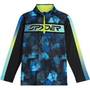 (���) �X�p�C�_�[ �L�b�Y �W�F�C�R�u�X 1/2-�W�b�v �g�b�v - �L�b�Y Spyder kids Jacobs 1/2-Zip Top - Kids' Cobalt Block Camo