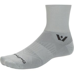 (���) �X�E�B�t�g�E�B�b�N �A�X�p�C���[ �N�I�[�^�[ �N���[ �n�C �\�b�N Swiftwick Aspire Quarter Crew High Sock Circuit Pewter