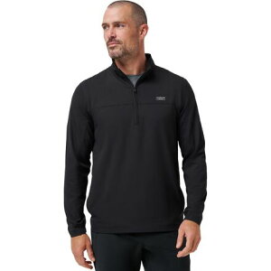 (���) �g�����B�X�}�V���[ �����Y �����_�[���X�g 1/4-�W�b�v �g�b�v - �����Y TravisMathew men Wanderlust 1/4-Zip Top - Men's Black