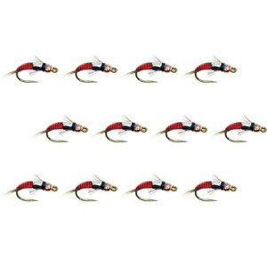 (���) �A���v�J �W���W�� �o�G�e�B�X �^���O 12-�p�b�N Umpqua Juju Baetis Tung 12-Pack Red