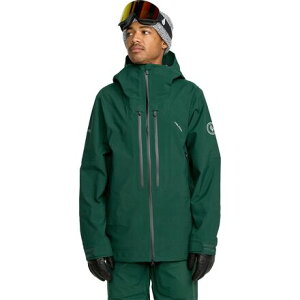 (���) �{���R�� �����Y �K�C�h �S�A �v�� �V�F�� �W���P�b�g - �����Y Volcom men Anyox Guide Gore Pro Shell Jacket - Men's Black Green