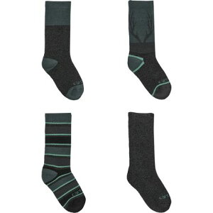 (���) �L�b�Y �N���[ �\�b�N - 4-�p�b�N - �L�b�Y Carhartt Gloves kids Crew Sock - 4-Pack - Kids' Assorted 2