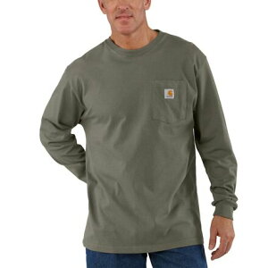 (���) �J�[�n�[�g �����Y ���[�N�E�F�A �|�P�b�g �����O-�X���[�u T-�V���c - �����Y Carhartt men Workwear Pocket Long-Sleeve T-Shirt - Men's Dusty Olive