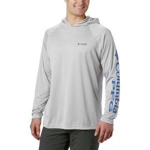 (���) �R�����r�A �����Y �^�[�~�i�� �^�b�N�� �v���I�[�o�[ �u�[�f�B - �����Y Columbia men Terminal Tackle Pullover Hoodie - Men's Cool Grey/Vivid Blue Logo