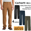(取寄) カーハート B11 ペインターパンツ ワークパンツ メンズ ウォッシュド ダック ルーズフィット ウエスト 28 30 31 32 33 34 36 40 42 44 インチ 大きいサイズ ビックサイズ ブラウン ブラック ネイビー ダック生地 作業ズボン 定番 Carhartt B11 WashedDuck Work Pants