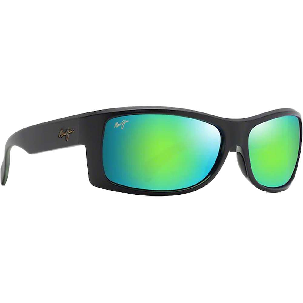 (取寄) マウイ ジム エクウエイター サングラス Maui Jim Maui Jim Equator Sunglasses Matte Black   Olive interior   Maui Green