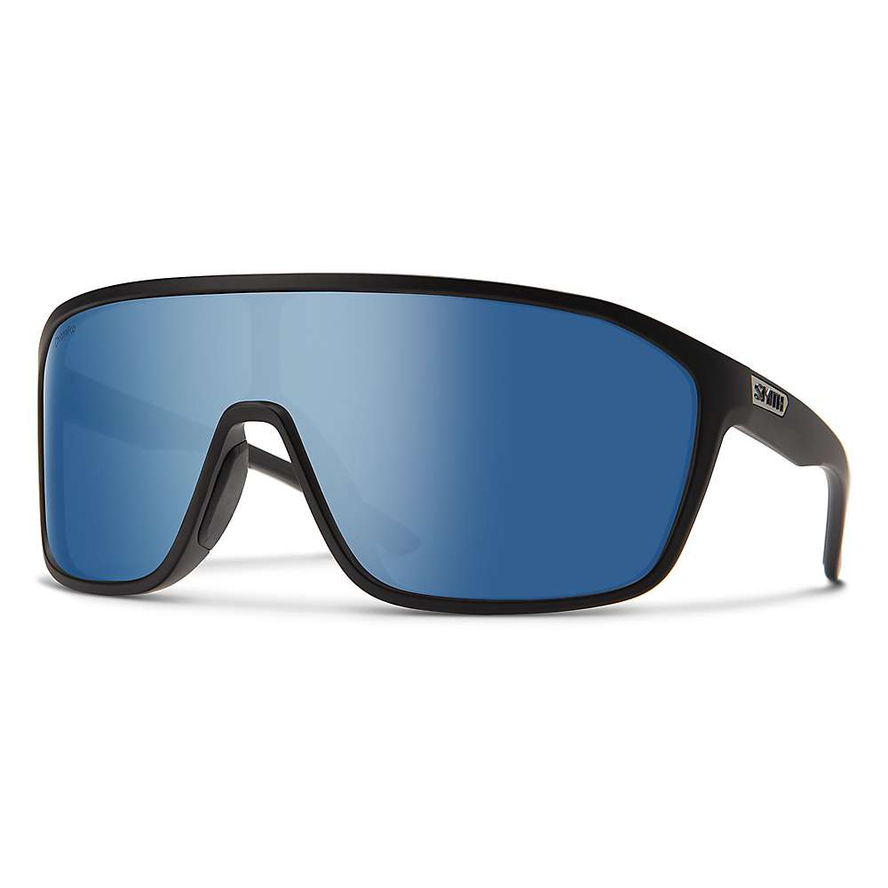 (取寄) スミス ブームタウン ポーラライズド サングラス Smith Smith Boomtown Polarized Sunglasses Matte Black   ChromaPop Polarized Blue Mirror