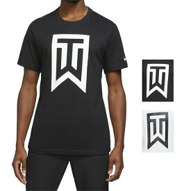 NIKE ナイキ タイガーウッズ モデル Tシャツ メンズ 半袖Tシャツ ブラック/ホワイト ロゴ Nike Men's TW Logo T-Shirt Black 送料無料