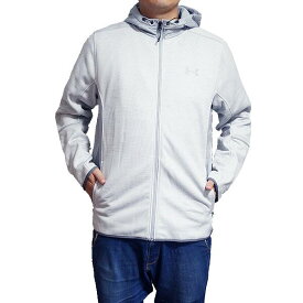 アンダーアーマー メンズ パーカー スワケット フル ジップ フーディ Under Armour Men's Swacket Full Zip Hoodie White Overcast Grey Silver 【コンビニ受取対応商品】