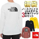 ノースフェイス Tシャツ 長袖 福袋 メンズ 3枚セット USAモデル THE North Face 長袖Tシャツ ロンT ロンティー 3点セ…