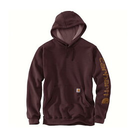 カーハート メンズ ミッドウエイト シグニチャー スリーブ ロゴ フーデット スウェットシャツ Carhartt Men's Midweight Signature Sleeve Logo Hooded Sweatshirt Port