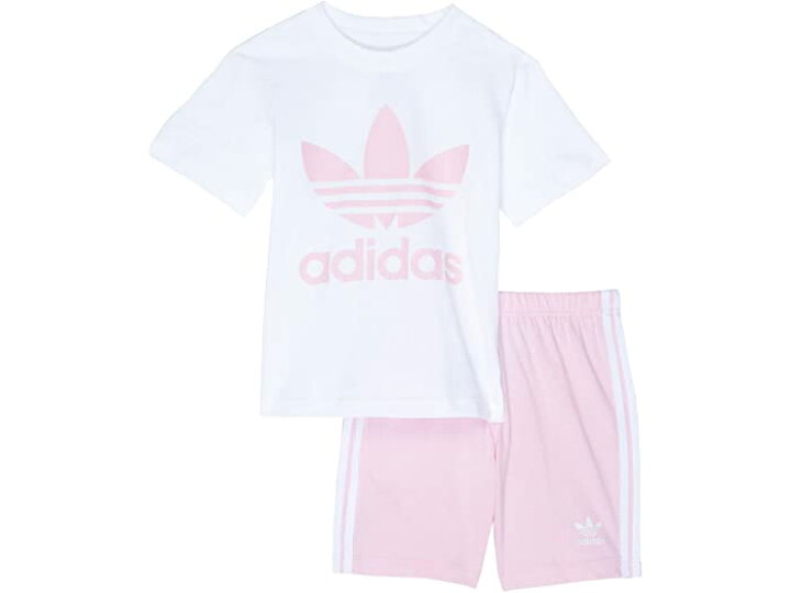 楽天市場】(取寄)アディダス オリジナルス ガールズ キッズ トレフォイル ショーツ ティー セット (インファント/トドラー) adidas  Originals Girl's Kids Trefoil Shorts Tee Set (Infant/Toddler) White/True  Pink : スウィートラグ