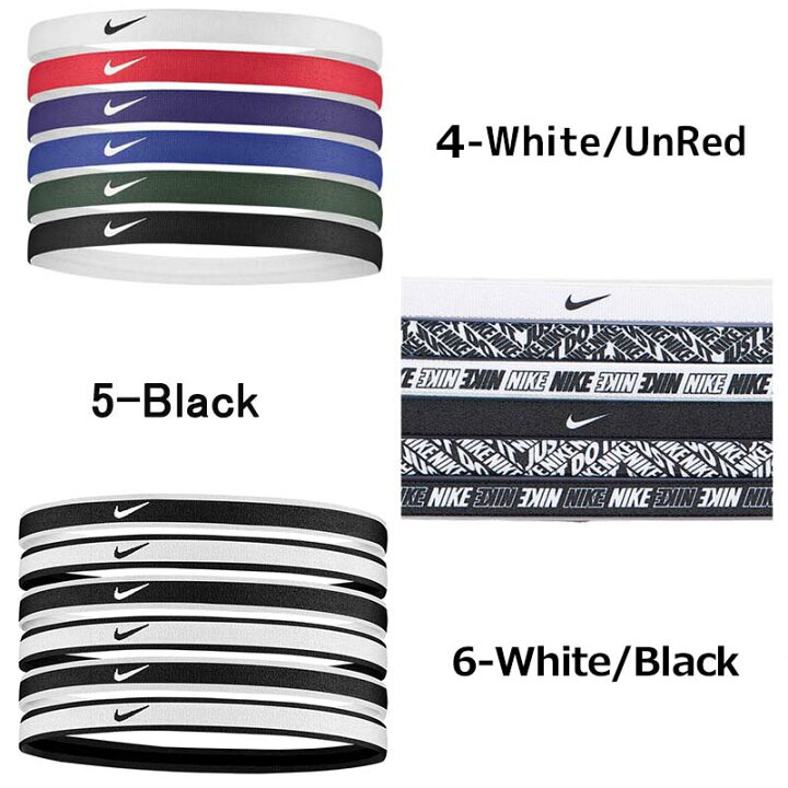 楽天市場 Nike ナイキ 細い ヘッドバンド スポーツ ヘアバンド 6本セット メンズ レディース ヴィンチャ プリンテッド ヘアゴム ユニセックス 男女兼用 Nike Unisex Printed Headbands Game Royal White Red Black Blue スウィートラグ