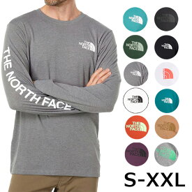 ノースフェイス 長袖Tシャツ 袖ロゴ メンズ S-XXL ヒット ロングスリーブ Tシャツ ロンT 大きいサイズ ブランド アウトドア 海外限定 袖プリント 綿 コットン おしゃれ 春 秋冬 大人 ギフト 黒 白 グレー The North Face Men's Sleeve Hit Long-Sleeve T-Shirt 送料無料