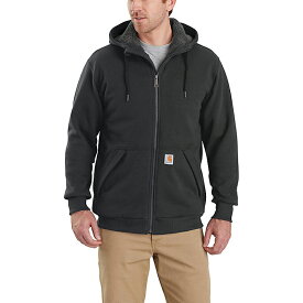 カーハート メンズ パーカー フルジップ レイン ディフェンダー ミッドウエイト スウェットシャツ 103308 ブラック ジャケット 厚手 裏起毛 撥水 Carhartt Men's Rain Defender Relaxed Fit Midweight Sherpa-Lined Full-Zip Hooded Sweatshirt