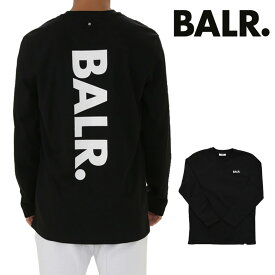 BALR. ボーラー ロンT 長袖Tシャツ メンズ ブラック バックプリント 背面ロゴ 日本限定 オラフ ストレイ ビッグ ロゴ JP Olaf Straigh Big Logo Longsleeve Tshirt Jet Black