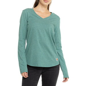 (���) �J�[�n�[�g 104407 �����b�N�X�h-�t�B�b�g �t�B�b�g �~�b�h�E�G�C�g V-�l�b�N T-�V���c - �����O �X���[�u Carhartt 104407 Relaxed Fit Midweight V-Neck T-Shirt - Long Sleeve Slate Green Heather Nep