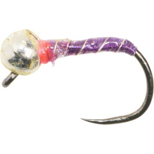 (���) �A���v�J �[�u�� �W�O �V�� �~�b�W �t���C - �_�Y�� UMPQUA Zebra Jig Thin Midge Fly - Dozen Purple