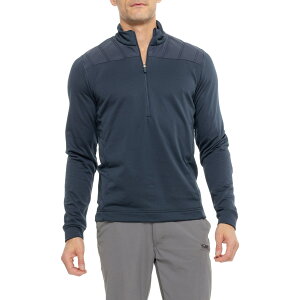 (���) �K���r���O���[�� �f�������e �~�b�h ���C���[ �V���c - �W�b�v �l�b�N, �����O �X���[�u GALVIN GREEN Durante Mid Layer Shirt - Zip Neck, Long Sleeve Navy