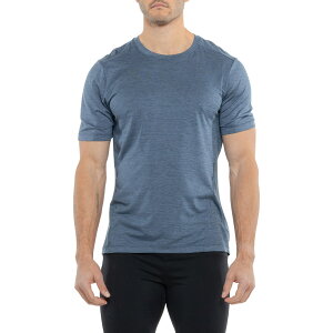 (���) �A�V�b�N�X �j�b�g �X�y�[�X-�_�C T-�V���c - �V���[�g �X���[�u ASICS Knit Space-Dye T-Shirt - Short Sleeve Arctic Blue