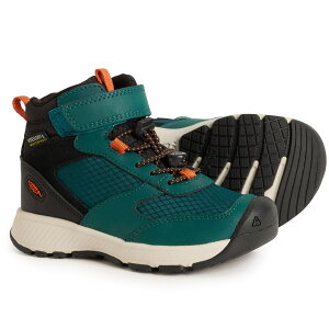 (���) �L�[�� �K�[���Y �X�L���[�A �~�b�h �n�C�L���O �u�[�c - �E�H�[�^�[�v���[�t, ���U�[ Keen Girls Skua Mid Hiking Boots - Waterproof, Leather Ponderosa Pine/Gold Flame