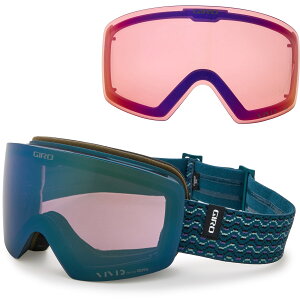 (���) �W�� �R���c�A�[ RS �X�L�[ �S�[�O���Y - �G�N�X�g�� �����Y Giro Contour RS Ski Goggles - Extra Lens Rose Linocut