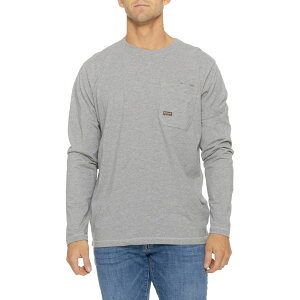 (���) �A���A�b�g ���[�o�[ ���[�N�}�� �p�b�` T-�V���c - �����O �X���[�u Ariat Rebar Workman Patches T-Shirt - Long Sleeve Heather Gray