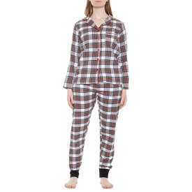 (取寄) テルライドクロージングカンパニー コットン フランネル パジャマ - ロング スリーブ Telluride Clothing Company Cotton Flannel Pajamas - Long Sleeve Mistletoe Tartan